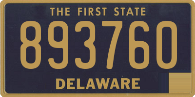DE license plate 893760