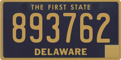 DE license plate 893762