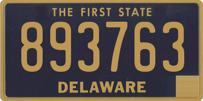 DE license plate 893763