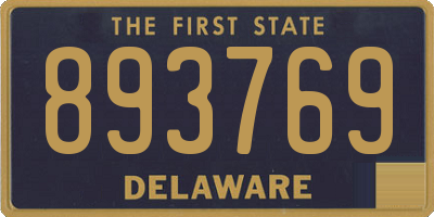 DE license plate 893769