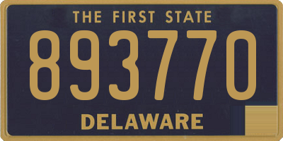 DE license plate 893770