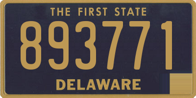 DE license plate 893771