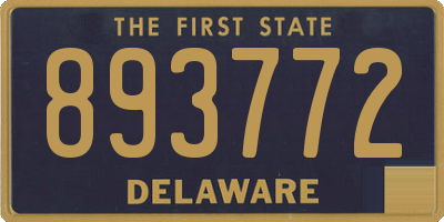 DE license plate 893772