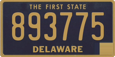 DE license plate 893775