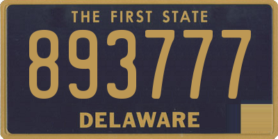 DE license plate 893777