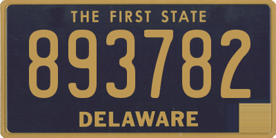 DE license plate 893782