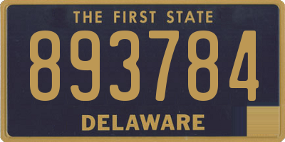 DE license plate 893784