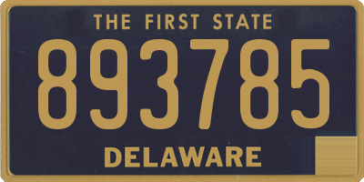 DE license plate 893785