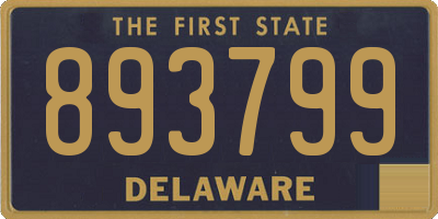 DE license plate 893799