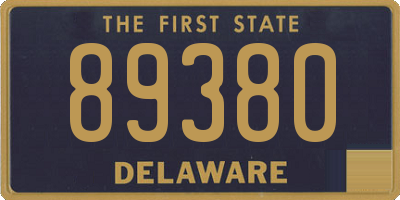 DE license plate 89380