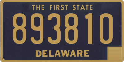 DE license plate 893810
