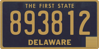 DE license plate 893812