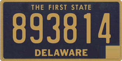 DE license plate 893814