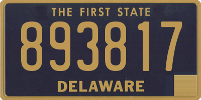 DE license plate 893817