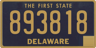 DE license plate 893818