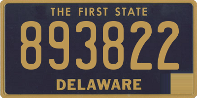 DE license plate 893822