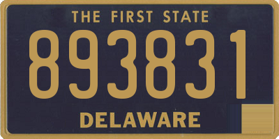 DE license plate 893831