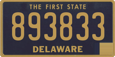 DE license plate 893833