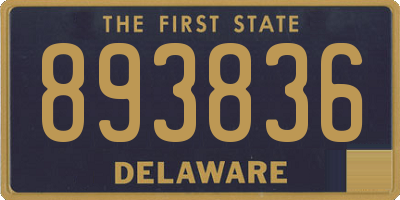 DE license plate 893836