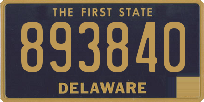 DE license plate 893840