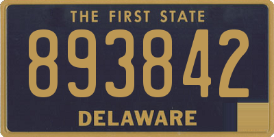 DE license plate 893842