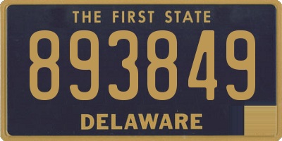 DE license plate 893849