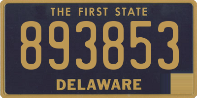 DE license plate 893853