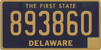 DE license plate 893860