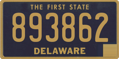 DE license plate 893862
