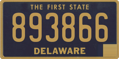 DE license plate 893866