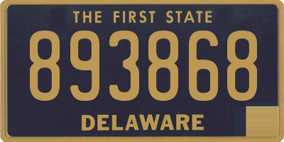 DE license plate 893868