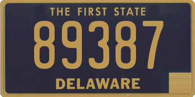 DE license plate 89387