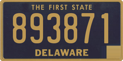 DE license plate 893871