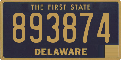 DE license plate 893874