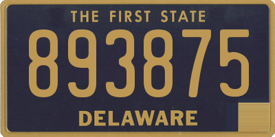 DE license plate 893875