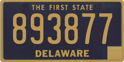 DE license plate 893877