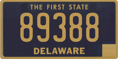 DE license plate 89388