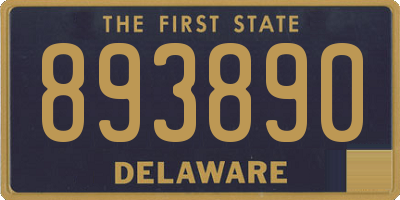 DE license plate 893890