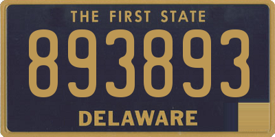 DE license plate 893893