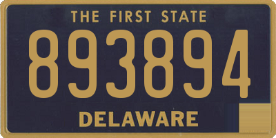 DE license plate 893894