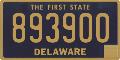 DE license plate 893900