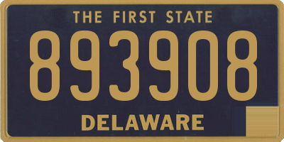 DE license plate 893908