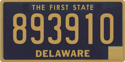 DE license plate 893910