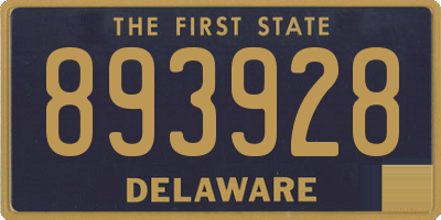 DE license plate 893928