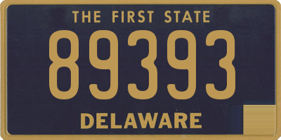 DE license plate 89393