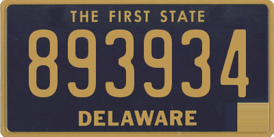 DE license plate 893934