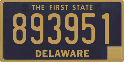 DE license plate 893951