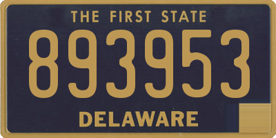 DE license plate 893953