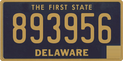 DE license plate 893956