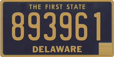 DE license plate 893961